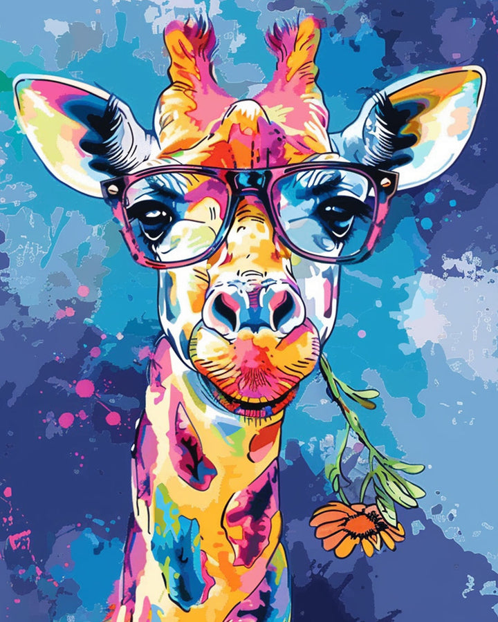 Colored Giraffe Cross Stitch Kits