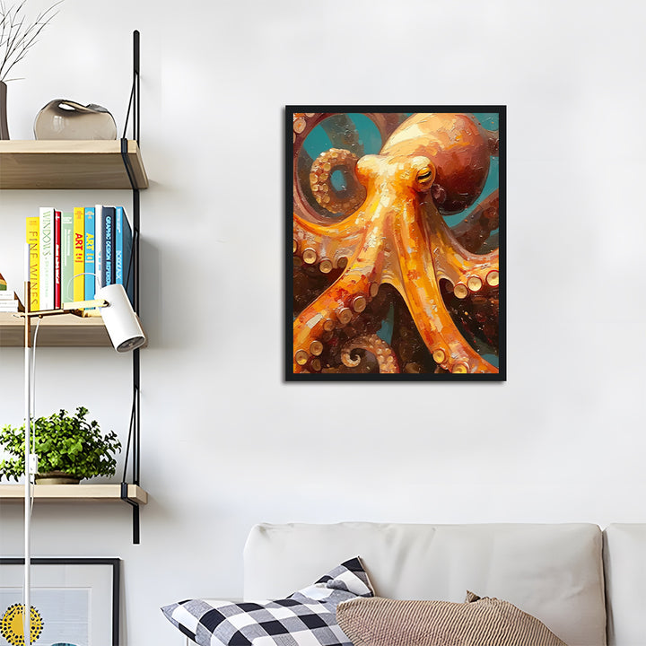Orange Octopus Cross Stitch Kits