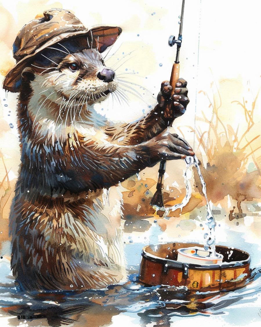 Otter Fisherman Cross Stitch Kits
