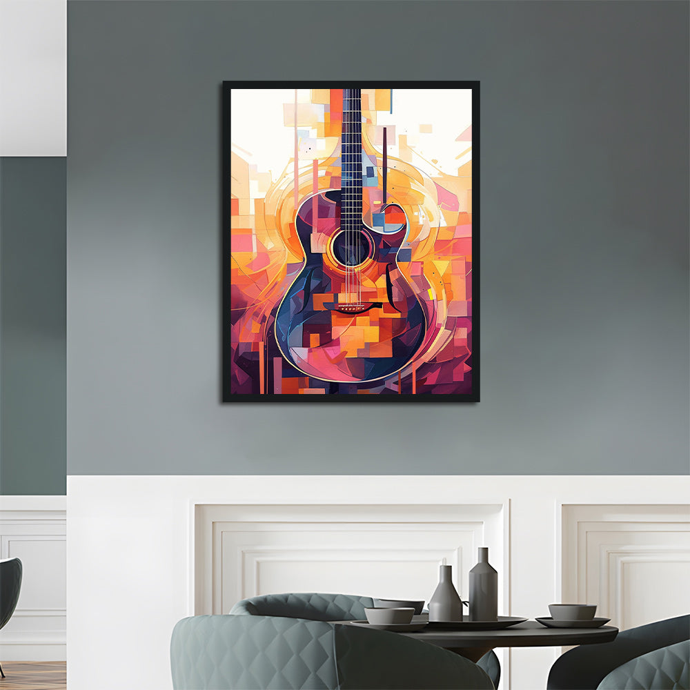 Mosaic Guitar Cross Stitch Kits
