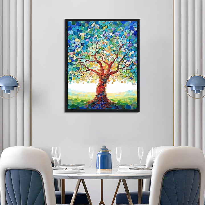 Color Block Tree Cross Stitch Kits