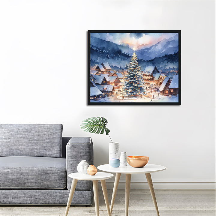 Christmas Tree in the Center of Town Cross Stitch Kits