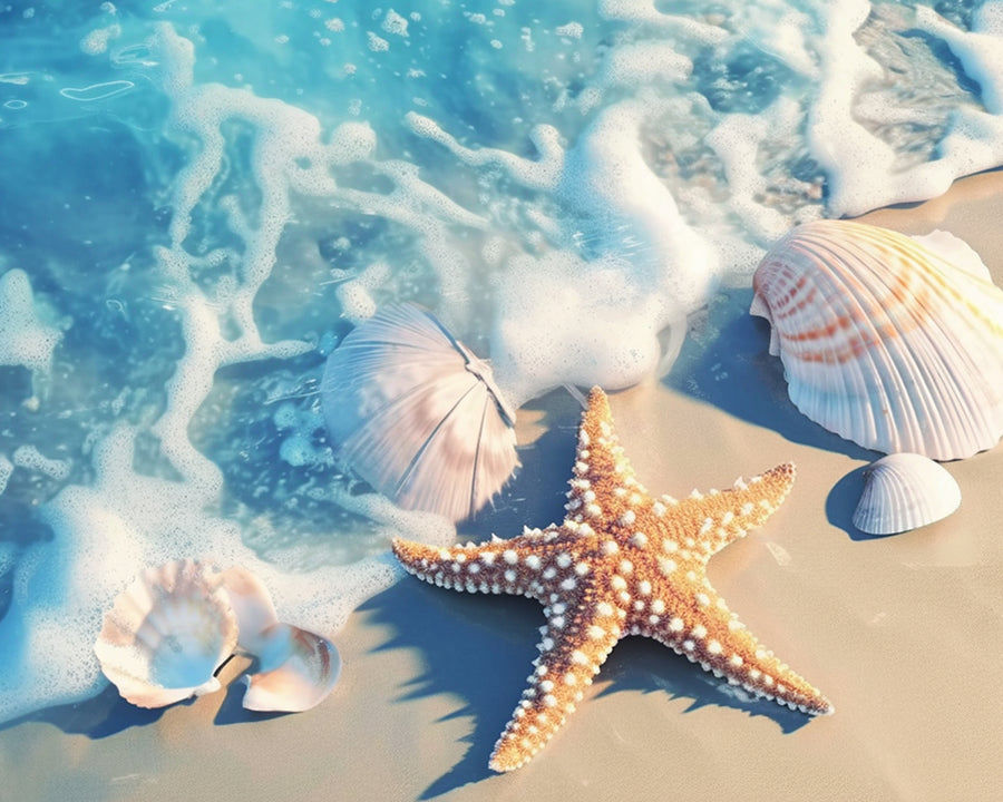 Sea Shells and Starfish Cross Stitch Kits