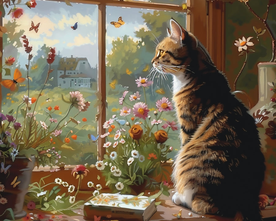 Kitten by the Window Cross Stitch Kits