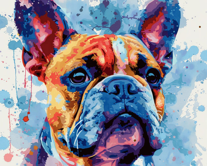 Color Bulldog Cross Stitch Kits