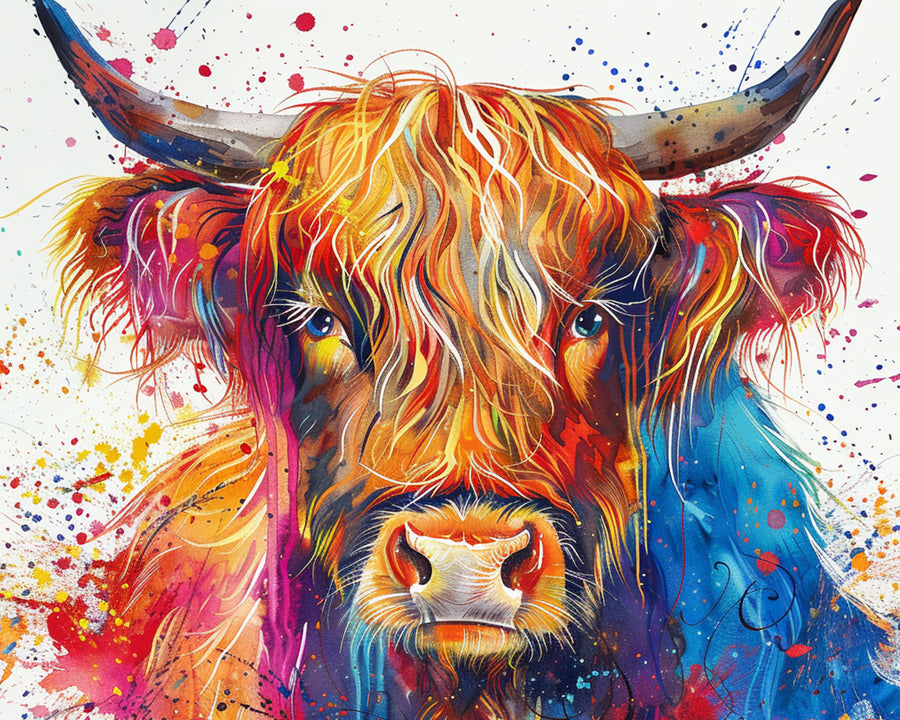 Watercolor Yak Cross Stitch Kits