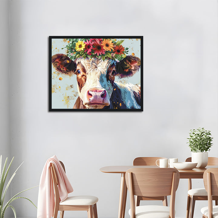 Cow with Wreath Cross Stitch Kits