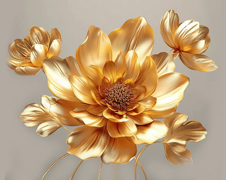 Golden Flower Cross Stitch Kits