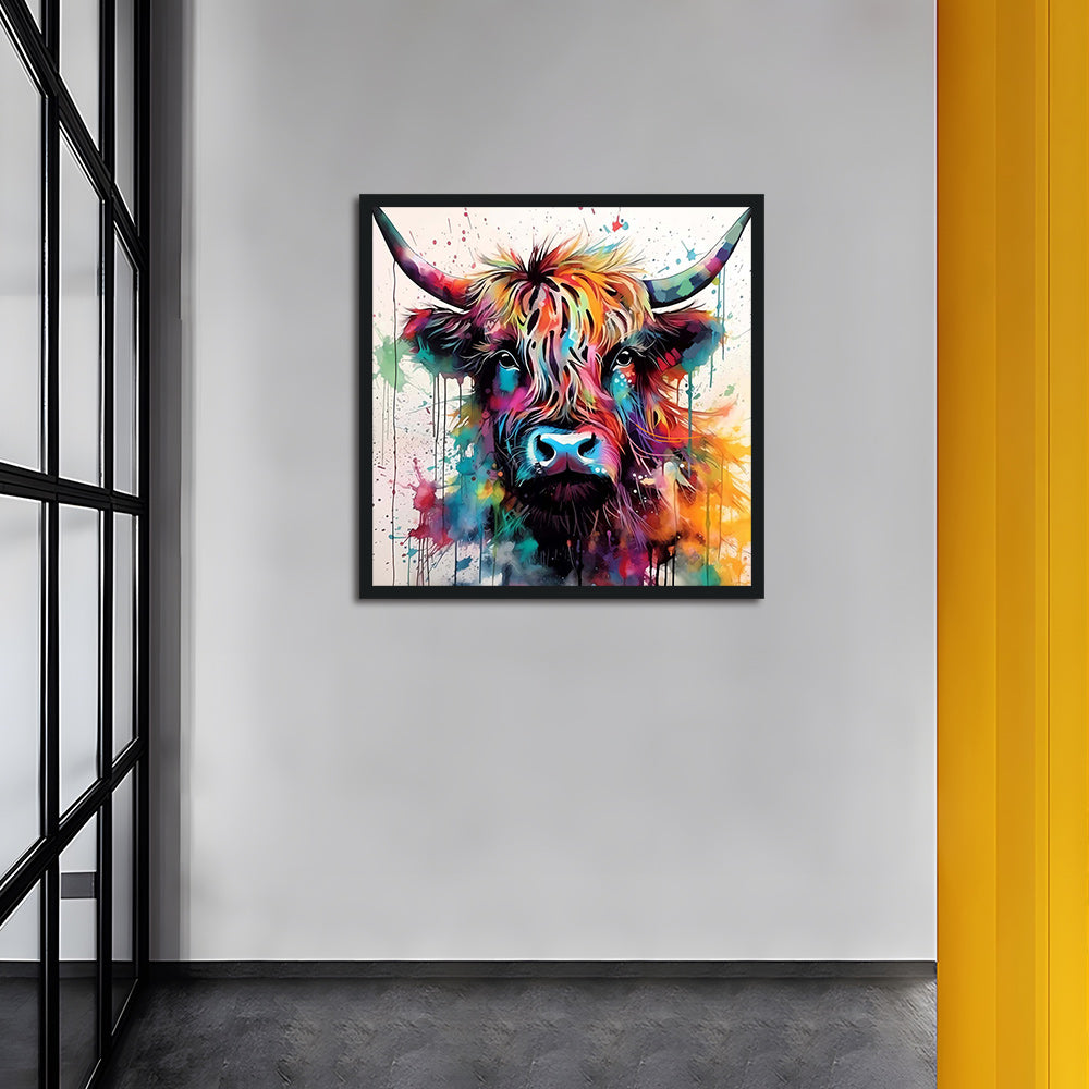 Watercolor Cow Portrait Cross Stitch Kits