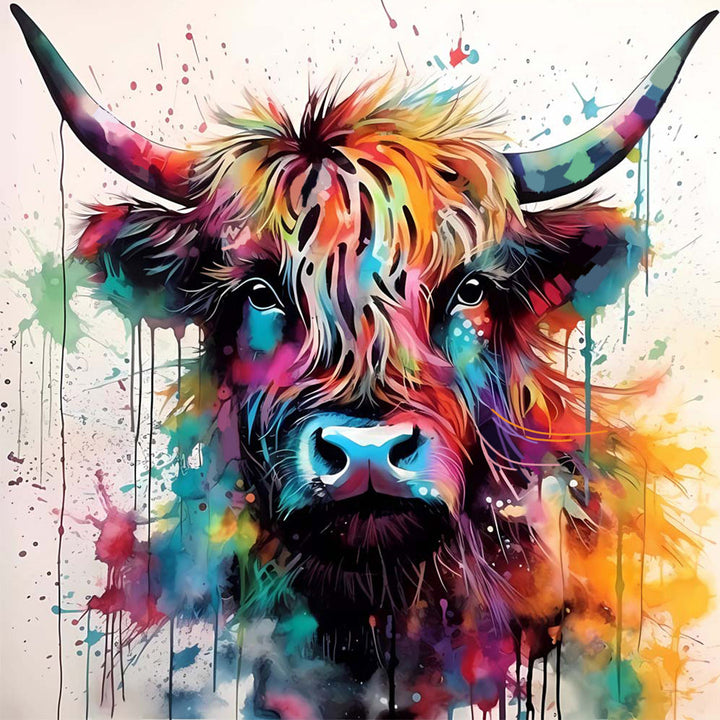 Watercolor Cow Portrait Cross Stitch Kits