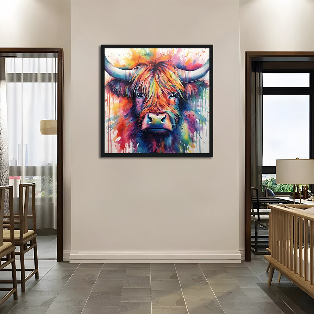 Watercolor Yak Portrait Cross Stitch Kits
