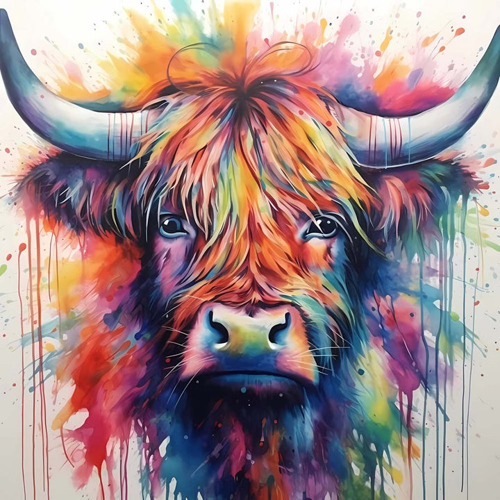 Watercolor Yak Portrait Cross Stitch Kits