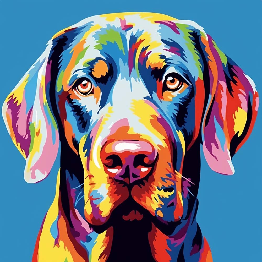 Colored Labrador Cross Stitch Kits