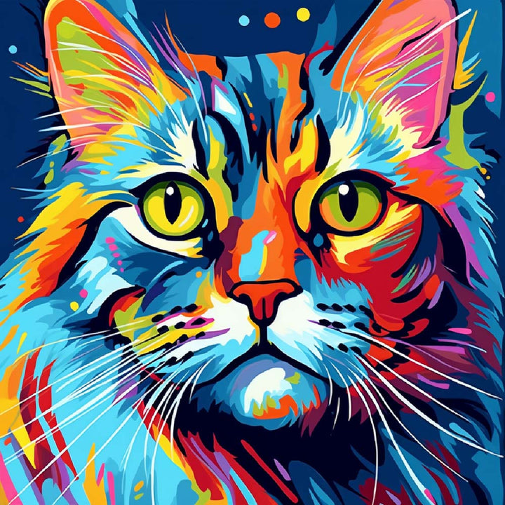 Colored Cat Cross Stitch Kits