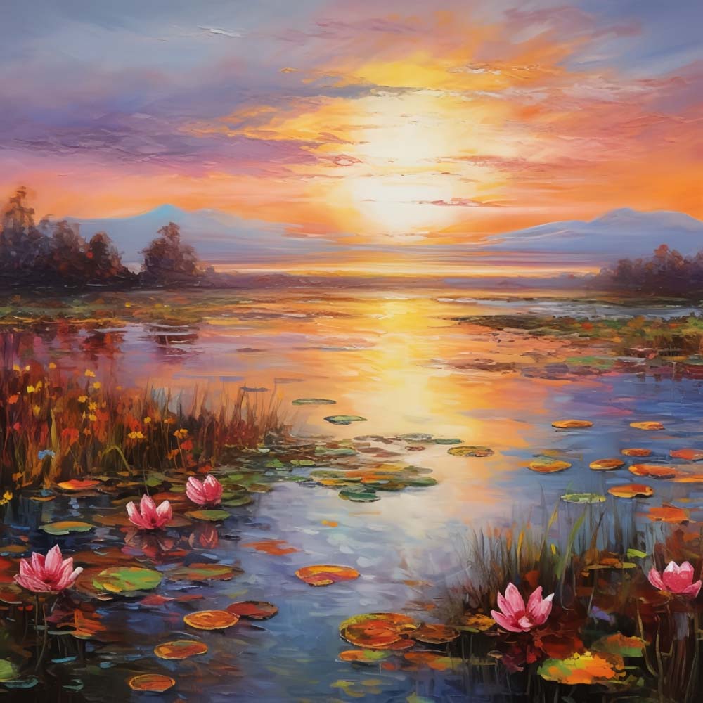 Water Lily Pond Cross Stitch Kits