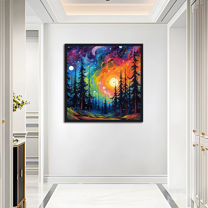 Oil Painting Fantasy Forest Cross Stitch Kits