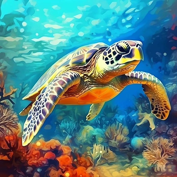 Swimming Turtle Cross Stitch Kits
