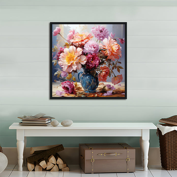 Colorful Peony Flowers Cross Stitch Kits
