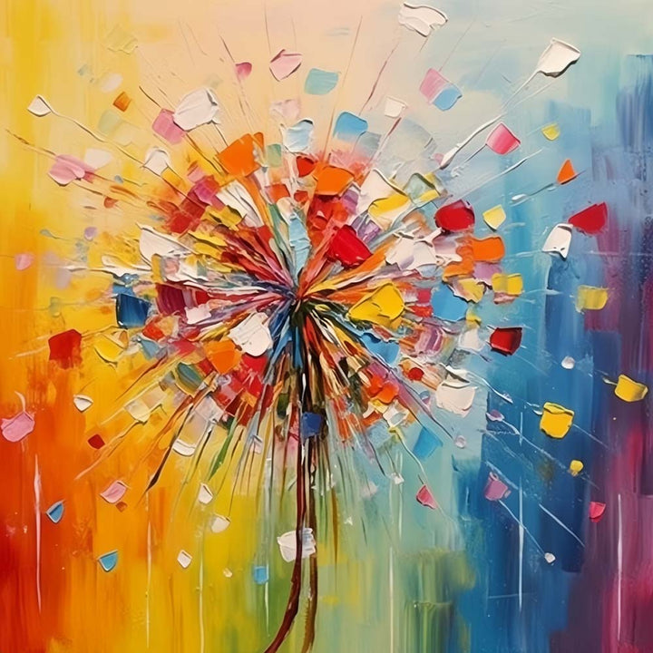 Oil Painting Dandelion Cross Stitch Kits