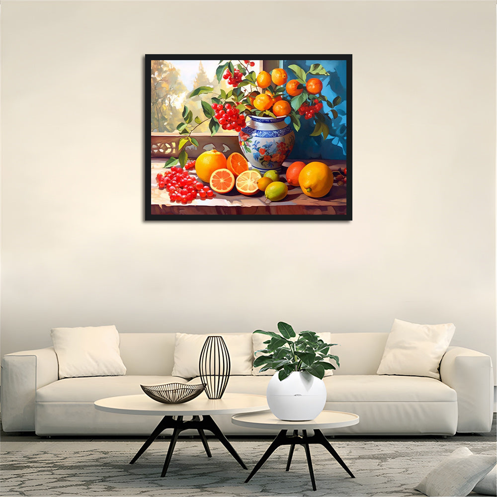 Fresh Fruit Vase Cross Stitch Kits