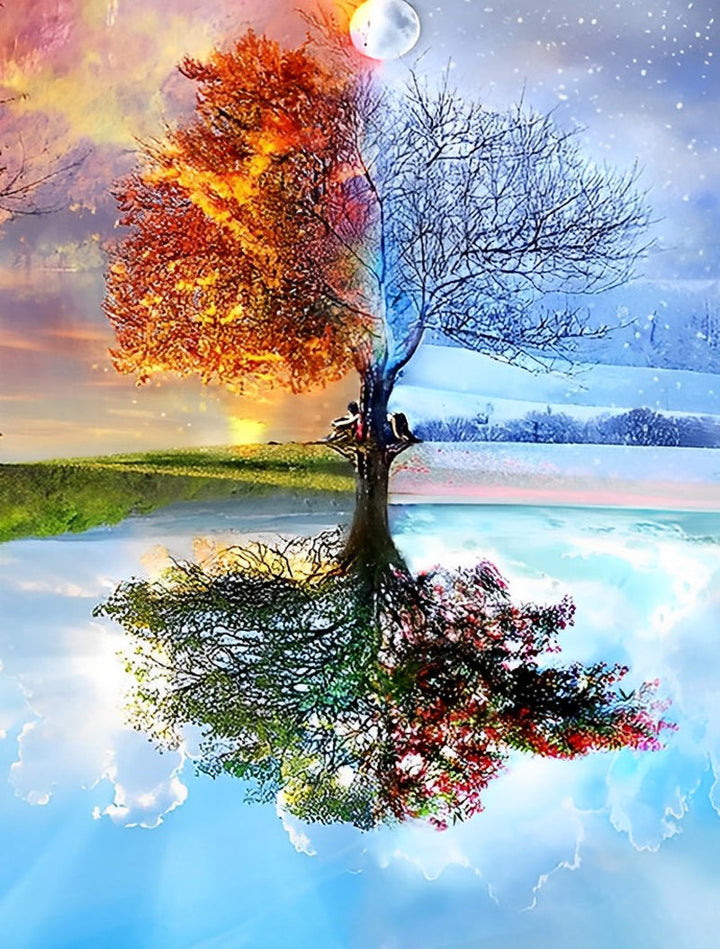 Four Seasons on the Tree Cross Stitch Kits