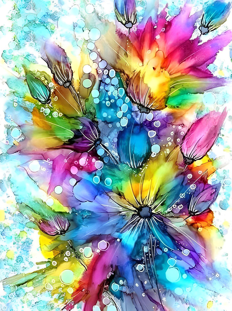 Watercolor Flowers Cross Stitch Kits