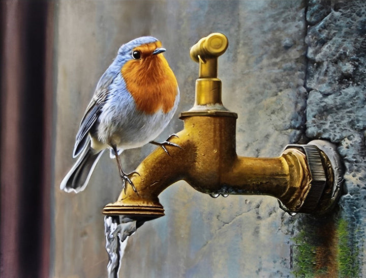 Bird on the Tap Cross Stitch Kits