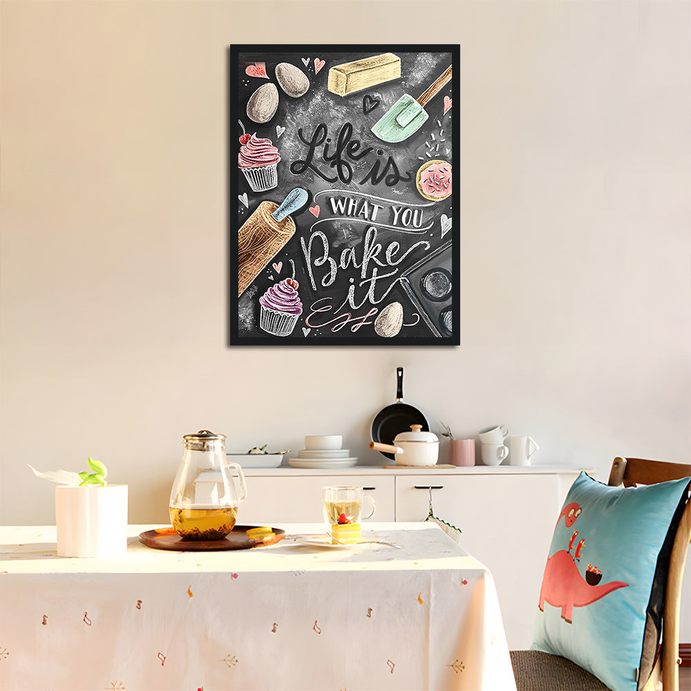 Chalk Drawing on Blackboard Cross Stitch Kits