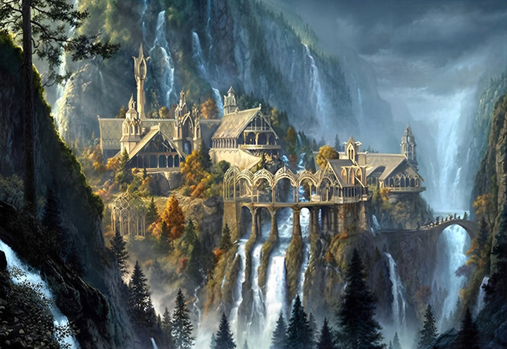 Mysterious Manor in the Mountains Cross Stitch Kits