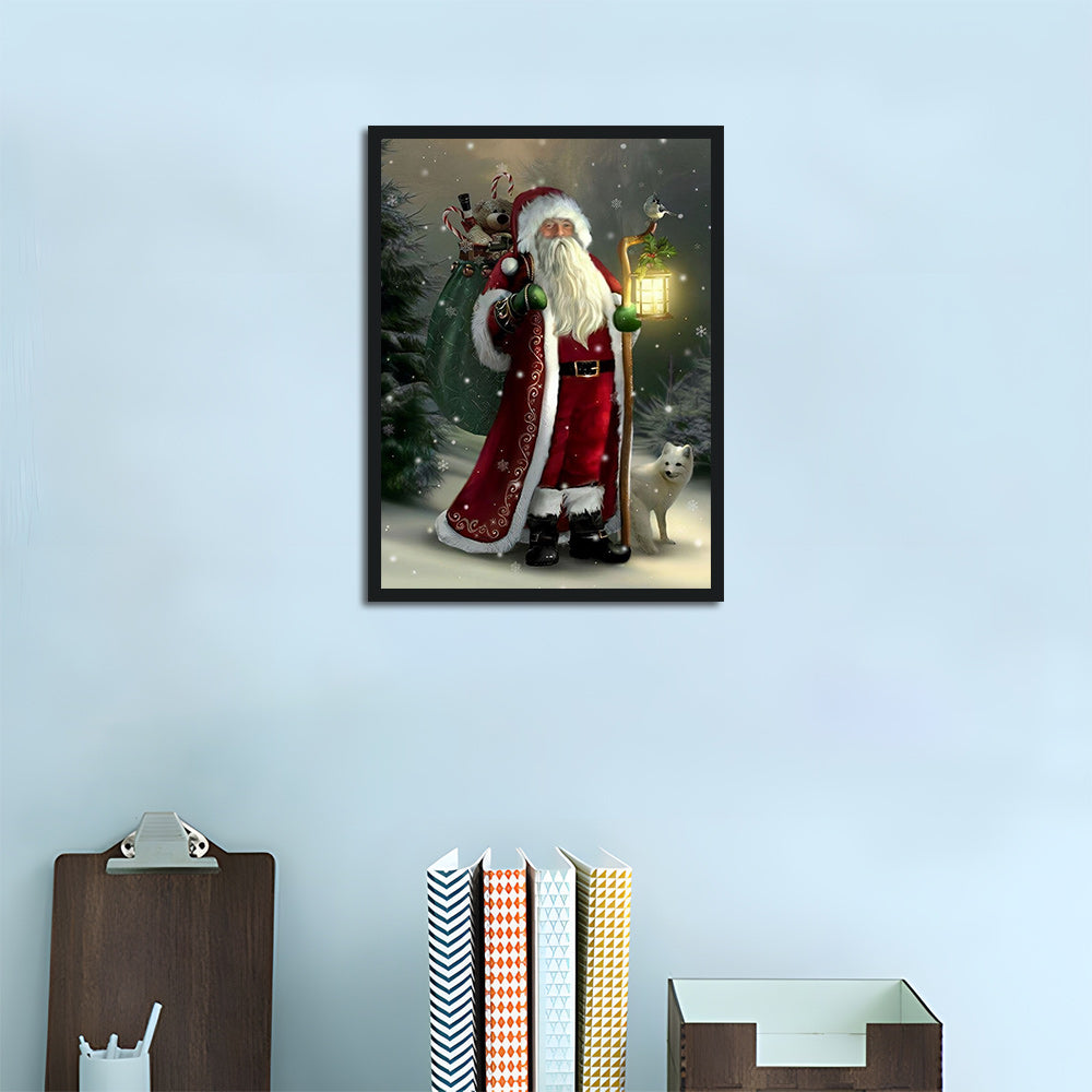 Santa Claus Carrying Gifts Cross Stitch Kits