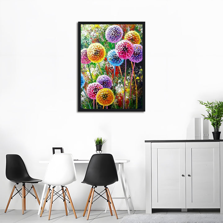 Colored Dandelions Cross Stitch Kits
