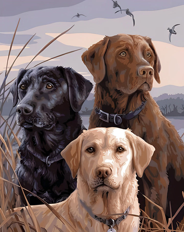 Three Labradors Cross Stitch Kits