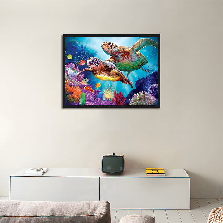 Two Turtles Swimming Cross Stitch Kits