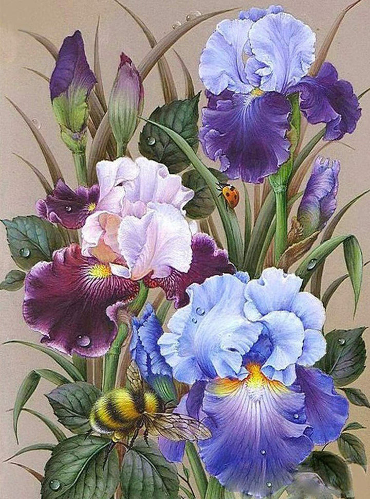 Purple Irises Cross Stitch Kits
