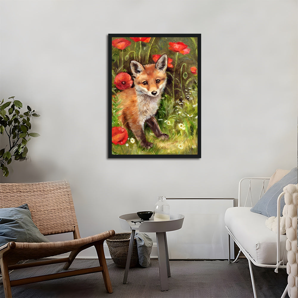 Little Fox in the Flowers Cross Stitch Kits