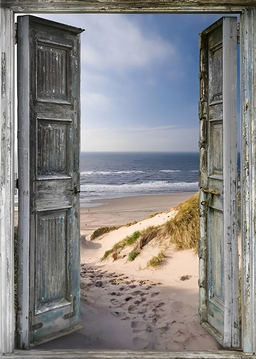 The Sea behind the Door Cross Stitch Kits