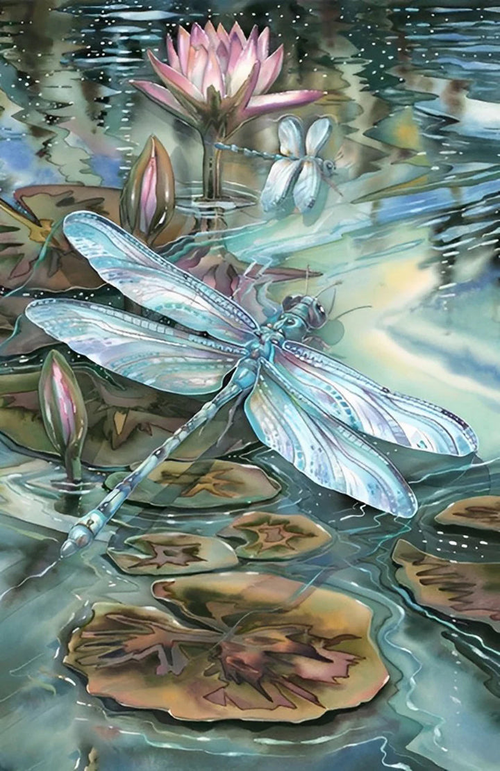 Silver Dragonfly Cross Stitch Kits