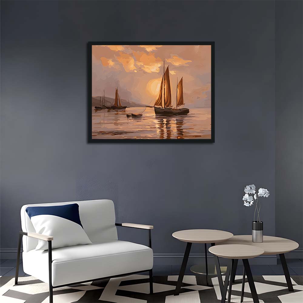 Brown Sails Reflect Warm Sun Cross Stitch Kits