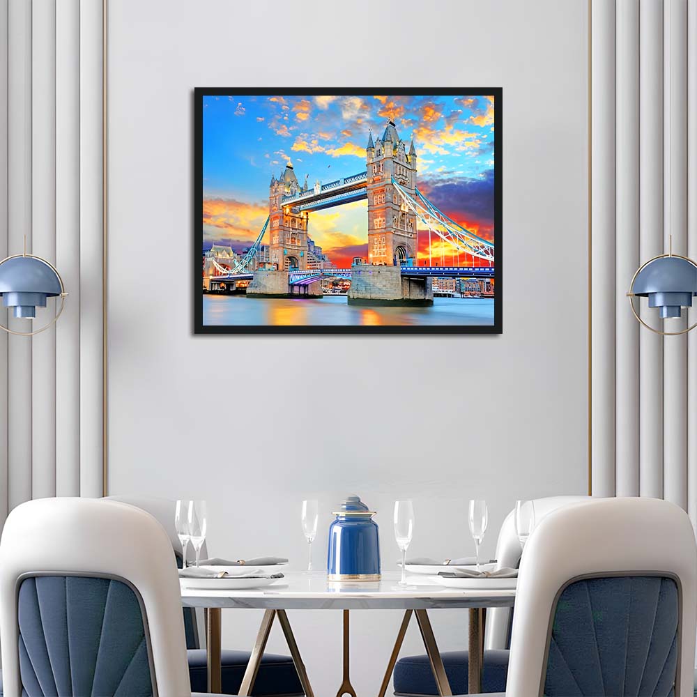 Tower Bridge Rise above Thames Cross Stitch Kits