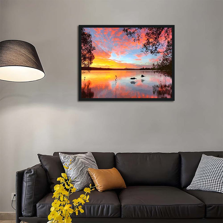 Sunset Colors Reflect on Calm Water Cross Stitch Kits