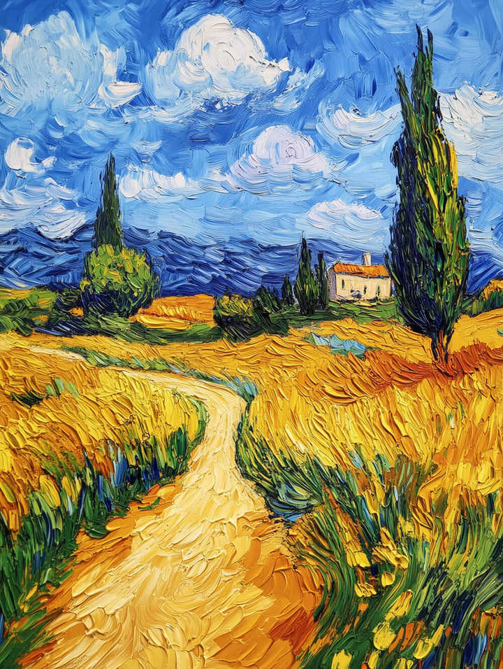 Golden Path Winds through Fields Cross Stitch Kits