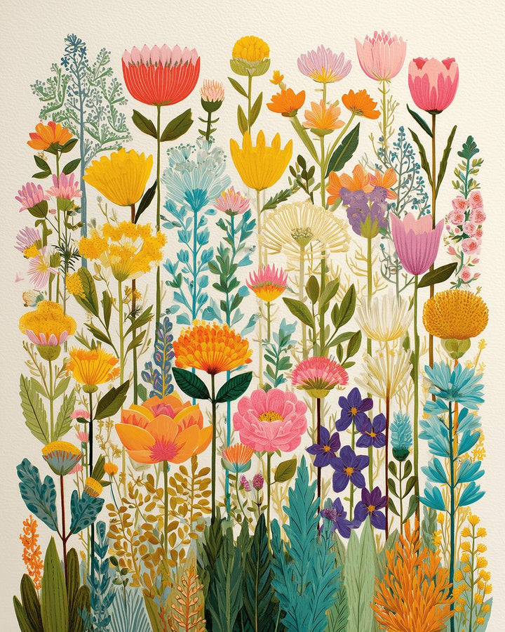 Bright Meadow Flowers Stand Tall Cross Stitch Kits