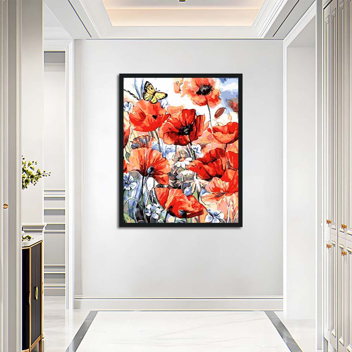 Soft Flowers Dance around Butterfly Cross Stitch Kits