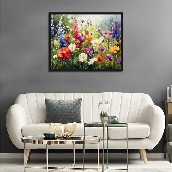 Mixed Wildflowers Sway in Sunlight Cross Stitch Kits