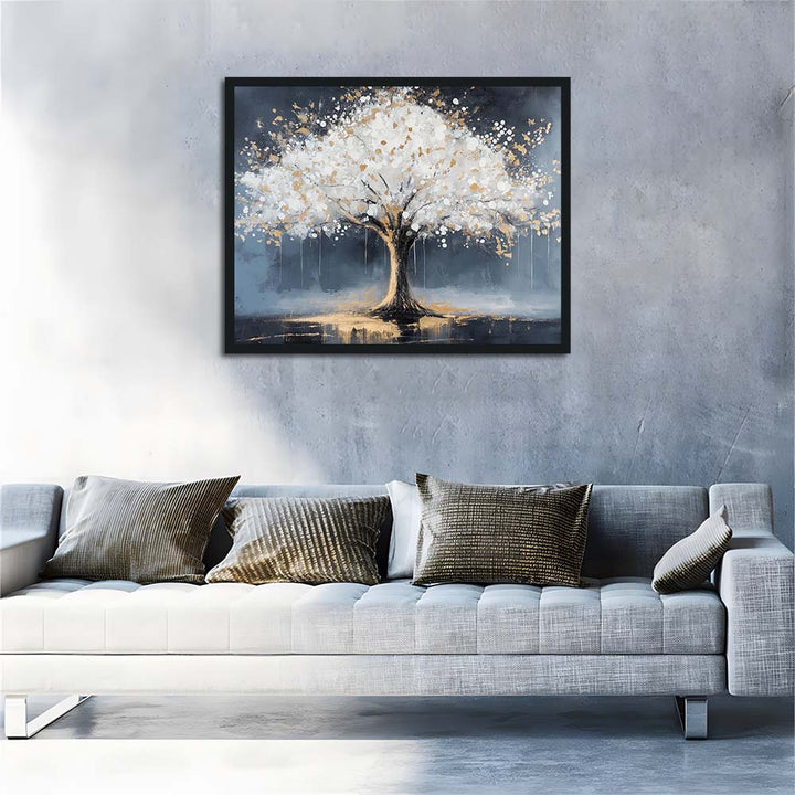 Elegant White Tree Stands Calmly Cross Stitch Kits