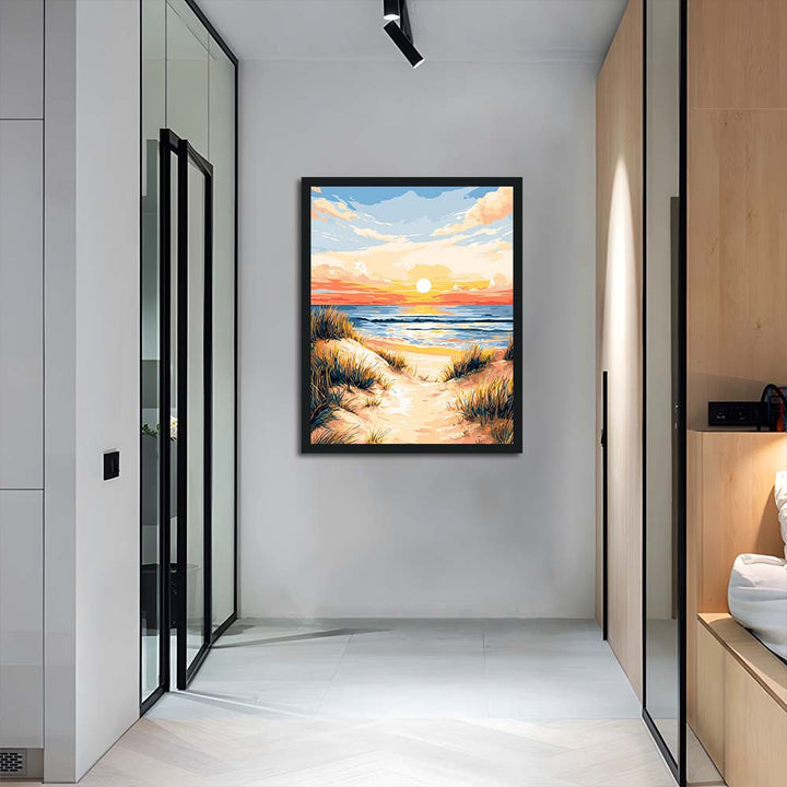 Blue Ocean Reflects Warm Sunset Cross Stitch Kits