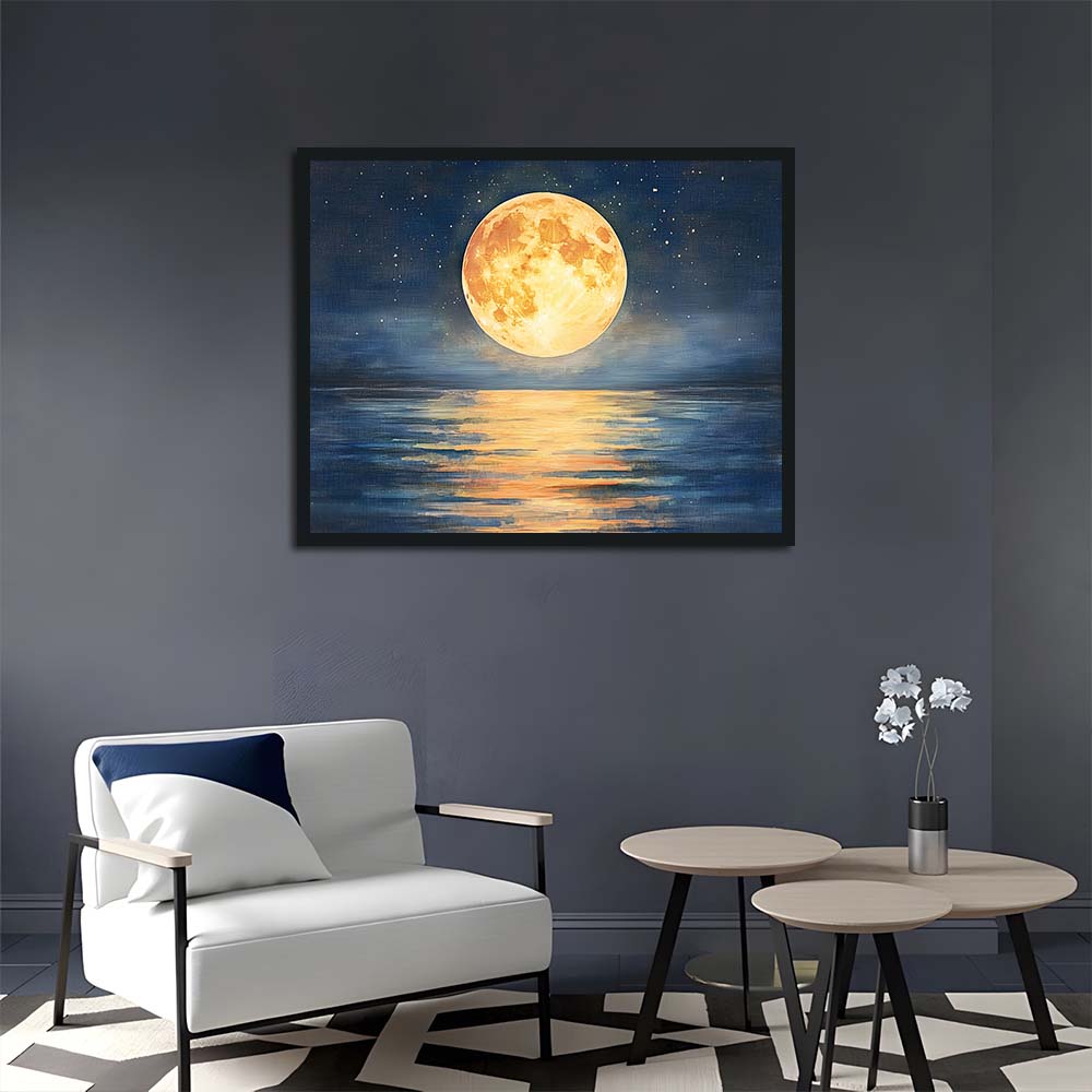 Golden Moon Reflects on Sea Cross Stitch Kits