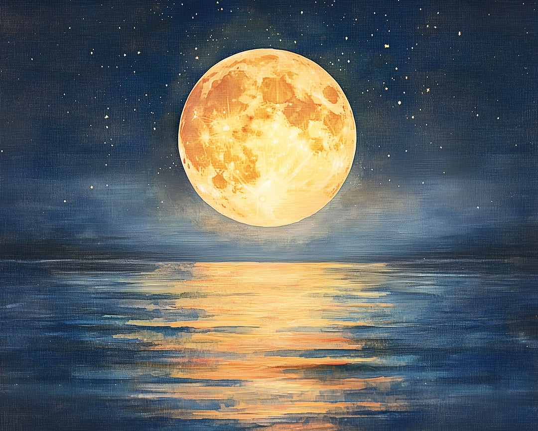 Golden Moon Reflects on Sea Cross Stitch Kits