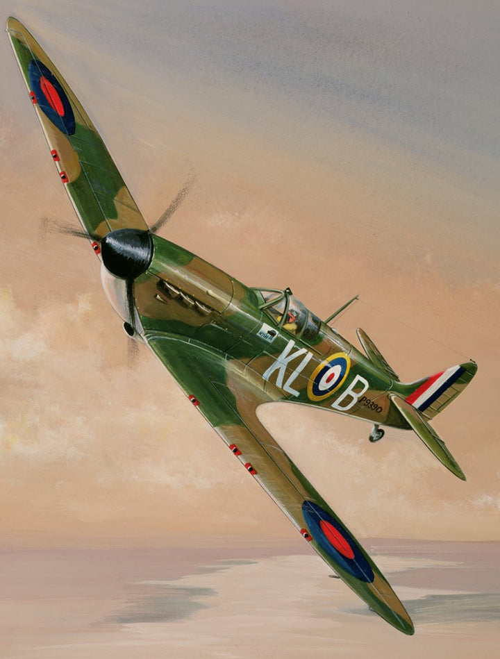 Camouflage Aircraft Cuts through Clouds Cross Stitch Kits