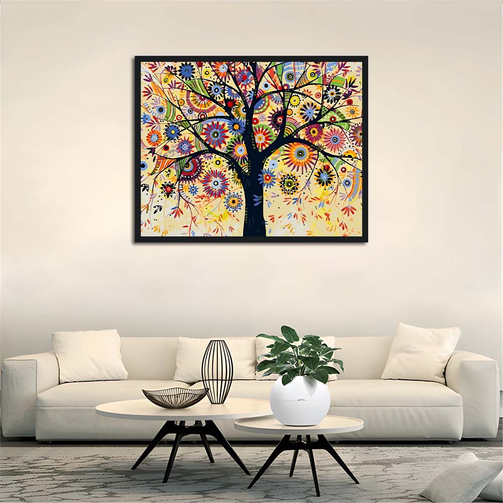 Vivid Flowers Grow along Branches Cross Stitch Kits